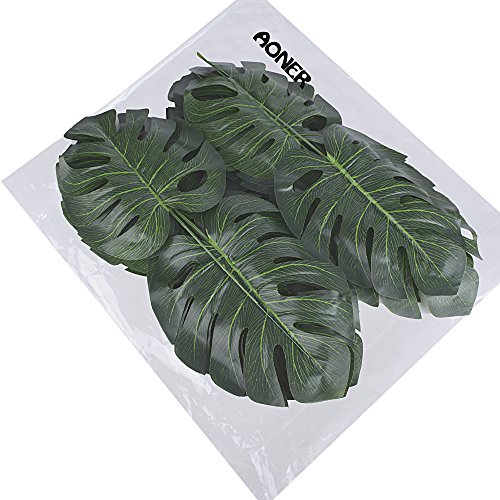 24pcs Hoja de Palma Tropical Artificial Falsa de Imitación Hawaiana Luau Party Selva Playa Tema Decoraciones de Fiesta Boda