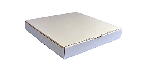 25 cajas de pizza que también se pueden usar para envíos postales, color blanco, ideales para enviar vinilos, color blanco 9.5" - 60mm DEEP