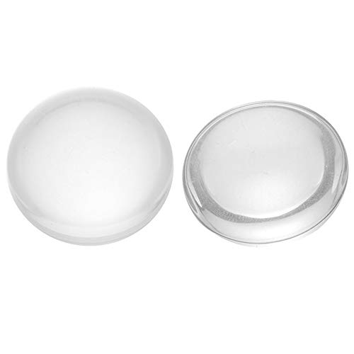 25 mm 50 Piezas Cúpula de Cristal + 50 Piezas Bases de Colgante Redondos para Joyería Artesanal de Foto Artesanía (Blanco)