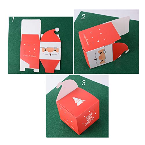 25pcs Cajas Papa Noel Caramelos Dulces Galletas Pequeñas Regalo para Invitados Decoración Fiesta Navidad Cajas Navideñas