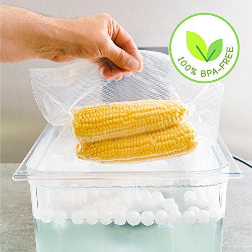 275 Premium Sous Vide Bolas de Cocina con Bolsa de Malla - Minimiza la Pérdida de Calor y la Evaporación de Agua - Anova Joule Cocinas de Precisión de Cocina - Reutilizable & 100% BPA Gratis.