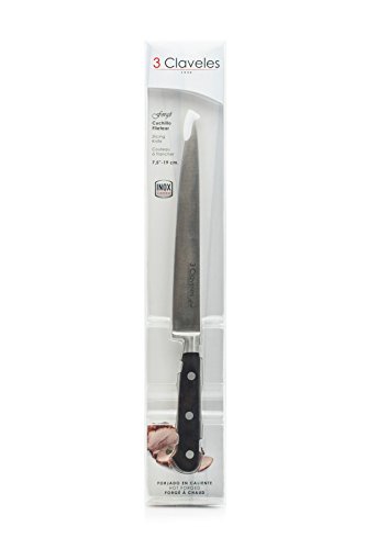 3 CLAVELES Cuchillo para Filetear Forgé de Acero Inoxidable, 19 cm