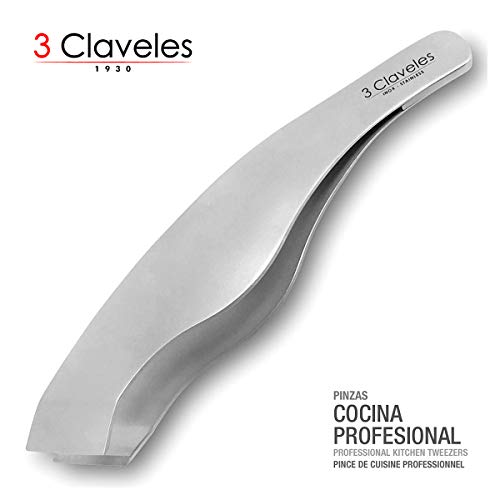 3 Claveles Juego de 5 Cuchillos Profesionales en Acero Inoxidable Gama Forgé, Selección Master Chef, Incluye Pinzas Jamón y Espinas