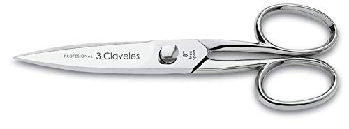 3 Claveles Línea EVO Set de Cocina, Tijeras Máster + Cuchillo de Verduras, Plata