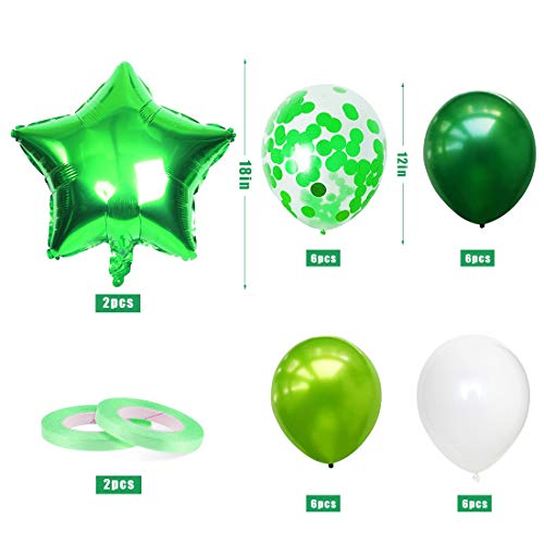 3 Globos de Cumpleaños, Globo 3 año, globo numero 3, Globos Grandes Gigantes Helio Verde,Globos para Fiestas de Cumpleaños