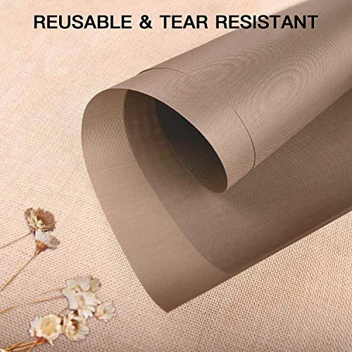 3 Pack Teflon Sheet for Heat Press Transfer Sheet Non Stick PTFE About 16 x 20" Heat Resistant Craft Mat,Protects Iron and Work Area