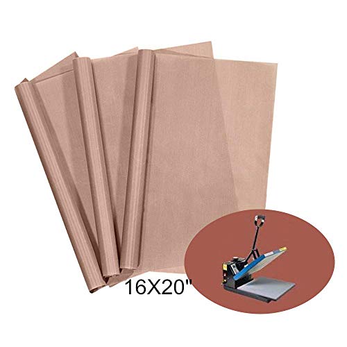 3 Pack Teflon Sheet for Heat Press Transfer Sheet Non Stick PTFE About 16 x 20" Heat Resistant Craft Mat,Protects Iron and Work Area