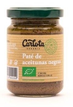 3 x PATÉ DE ACEITUNAS NEGRA 140gr Carlota Organic