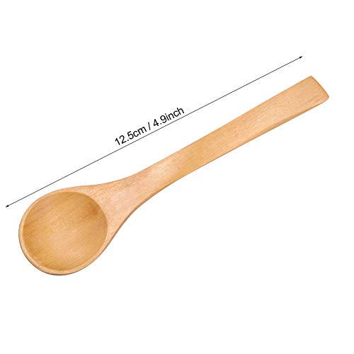 30 unids Mini Cuchara De Madera Hecha A Mano, Cucharas Helado Azúcar Miel Café Cucharillas para niños Pequeño