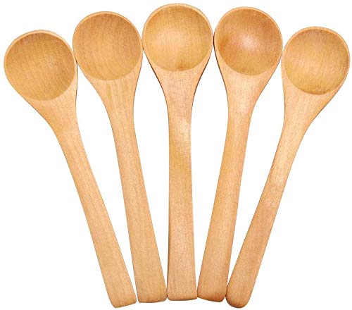 30 unids Mini Cuchara De Madera Hecha A Mano, Cucharas Helado Azúcar Miel Café Cucharillas para niños Pequeño