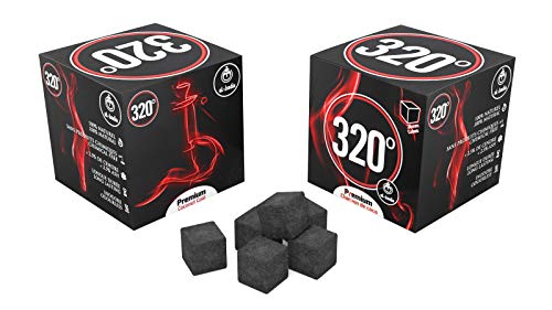 320° Premium Carbón natural para sisha & BBQ (26 mm Cubo) 1 kg