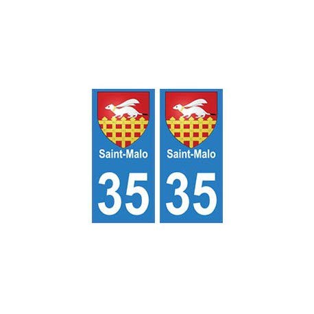 35 Saint-Malo escudo adhesivo placa Stickers ciudad