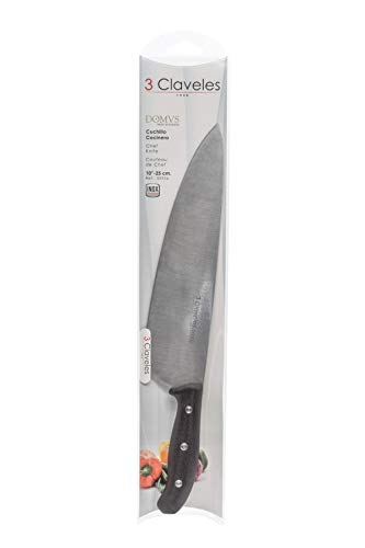 3Claveles Domvs - Cuchillo para cocinero de 25 cm, 10 pulgadas