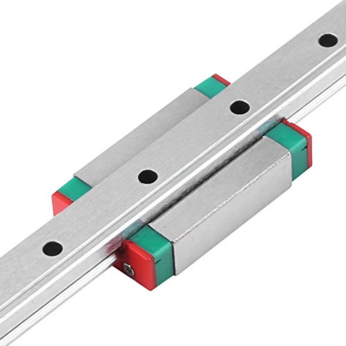 3D Máquina CNC 250/300/400/500/550 mm Guía de Carril Lineal Diapositivas de Deslizamiento Lineal Riel con Carro de Bloqueo para Impresora (400mm)