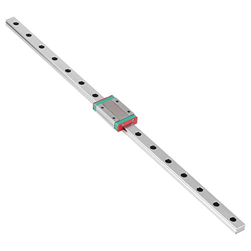 3D Máquina CNC 250/300/400/500/550 mm Guía de Carril Lineal Diapositivas de Deslizamiento Lineal Riel con Carro de Bloqueo para Impresora (400mm)