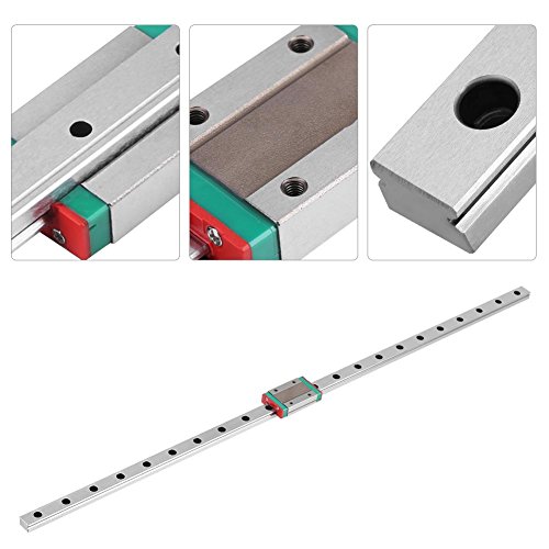 3D Máquina CNC 250/300/400/500/550 mm Guía de Carril Lineal Diapositivas de Deslizamiento Lineal Riel con Carro de Bloqueo para Impresora (550mm)