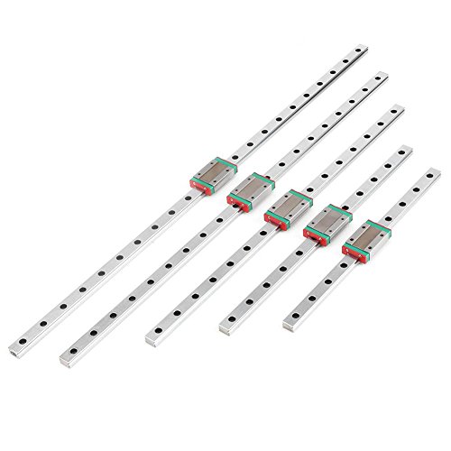 3D Máquina CNC 250/300/400/500/550 mm Guía de Carril Lineal Diapositivas de Deslizamiento Lineal Riel con Carro de Bloqueo para Impresora (550mm)