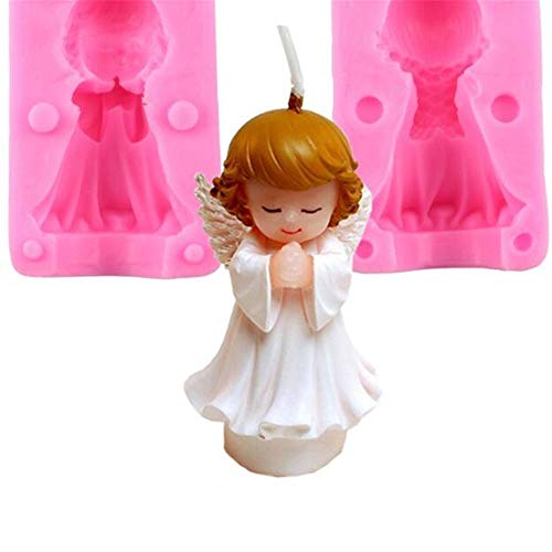 3D Niño Niña Ángel Silicona Vela Molde Resina Arcilla Jabón Fondant Chocolate Pasta de Goma Horneado Bebé Fiesta Decoración Tartas Herramientas Candy Antiadherente Cocina - Niño Forma Molde