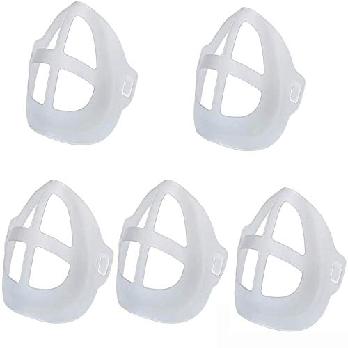 3D Soporte de Silicona para Face Bracket, Almohadillas nasales Soporte de protección para lápiz Labial, Protege la respiración sin Problemas, CREA más Espacio para Respirar, 5 Piezas