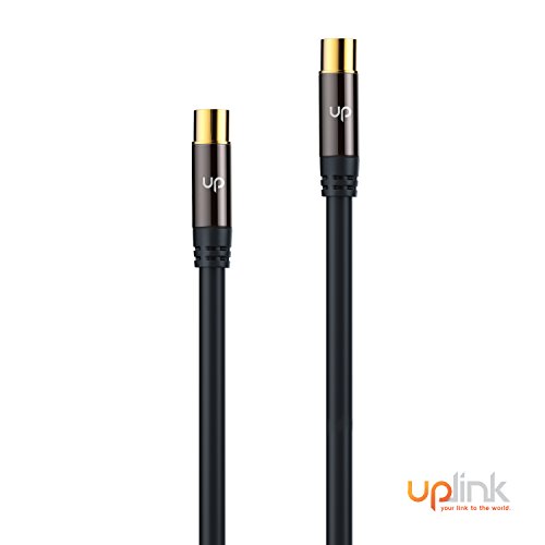 3m cable de antena HQ HDTV Premium factor de blindaje 135 dB - resistencia 75 ohmios - coaxial coax Full HD - clavija coaxial macho en acoplamiento coax clavija IEC macho en conector IEC hembra