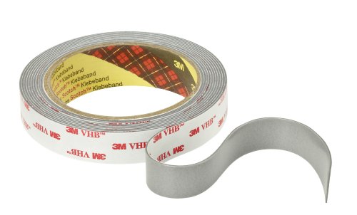 3M VHB 7000072418 Cinta Adhesiva para Materiales Diferentes Combinados, 19 mm X 3 m, 1.1 mm, 1 unidad, Gris