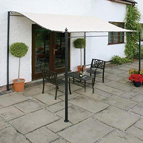 3x2.6m Techo Pérgola Lona 300D Reemplazo impermeable Cubierta superior del pabellón Pabellón Sombra del sol Cubierta del techo Jardín exterior Accesorios para tiendas de campaña (Solo techo Pérgola)