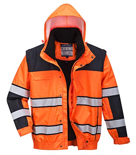 4-in-1 chaqueta impermeable chaqueta de invierno chaqueta de trabajo amarillo o naranja