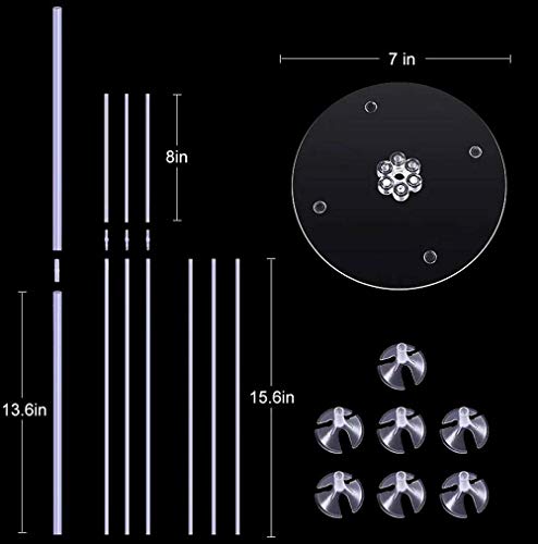4 Juego de Kit de Soporte de Globos con Bombas de Globo para Mesa para Decoraciones de Fiestas de Cumpleaños y Bodas, Globos de Feliz Cumpleaños Decoraciones para Fiestas y Navidad(28 "Altura)