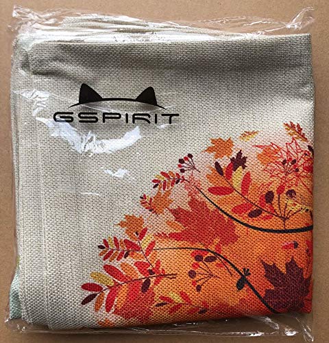 4 Pack Colorido Otoño Flor Árbol de Algodón de Lino Throw Pillow Case Funda de Almohada para cojín 45x45 cm, Gspirit