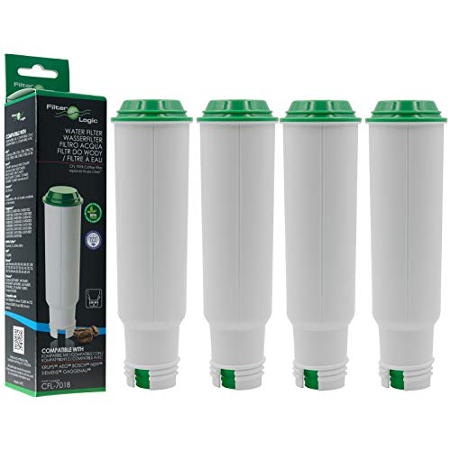 4 x FilterLogic CFL-701B - Filtro de agua reemplaza el cartucho CLARIS para Krups / Bosch / Siemens / Neff / Gaggenau / AEG / Melitta Cafetera automática - Máquina de café - Superautomática