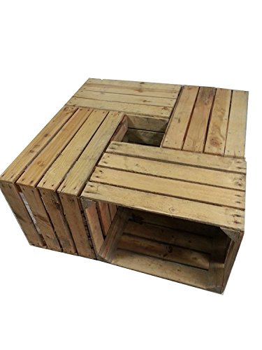 4 x masivas - cajas de madera usados - Cajas de vino - para muebles - Shabby