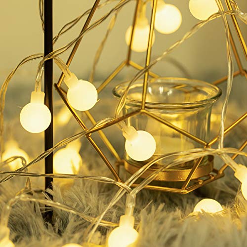 40 LED 16ft Cadena Luces, Impermeable, luz blanca cálida, Fulighture Decorativas Guirnaldas Luminosas para Exterior,Interior, Jardines, Casas, Boda, Fiesta de Navidad