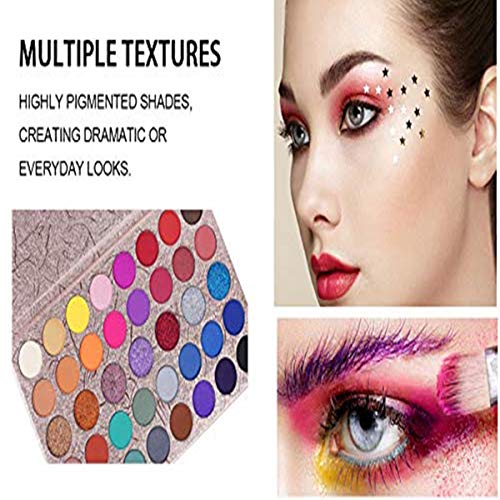 40 Paleta de sombras de ojos de colores brillantes Mezcla de brillo y brillo Sombra de ojos Brillo Metálico Impermeable Polvo liso Paletas de maquillaje de ojos de artista brillante natural