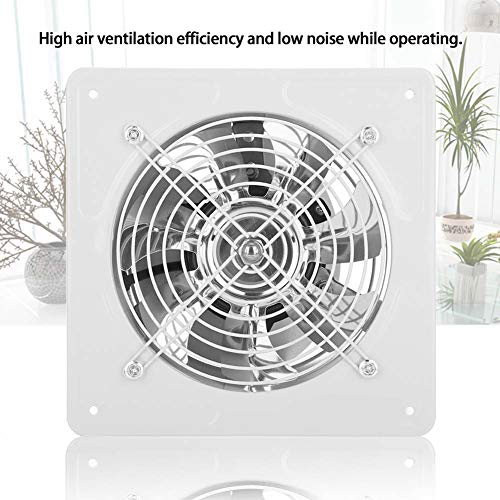 40W Ventilador de escape montado en la pared Extractor de bajo ruido Ventilador Ventilador Ventilador de flujo de escape axial para Baño Cocina Garaje, 6 pulgadas (White)