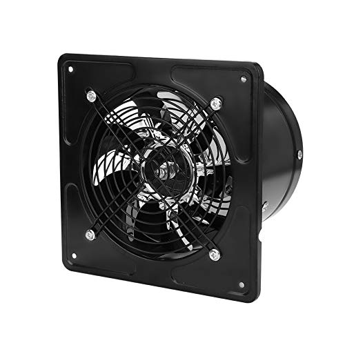 40W Ventilador de escape montado en la pared Extractor de bajo ruido Ventilador Ventilador Ventilador de flujo de escape axial para Baño Cocina Garaje, 6 pulgadas (Black)