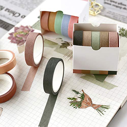 45 Rollos Cintas Adhesivas Washi Tape, Cinta Adhesiva Decorativa Diseño de estilo japonés para artes y manualidades, Embellecer revistas de balas, Planificadores, Scrapbooking