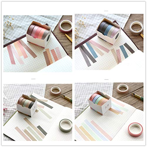 45 Rollos Cintas Adhesivas Washi Tape, Cinta Adhesiva Decorativa Diseño de estilo japonés para artes y manualidades, Embellecer revistas de balas, Planificadores, Scrapbooking