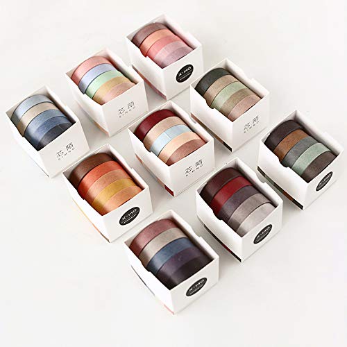 45 Rollos Cintas Adhesivas Washi Tape, Cinta Adhesiva Decorativa Diseño de estilo japonés para artes y manualidades, Embellecer revistas de balas, Planificadores, Scrapbooking