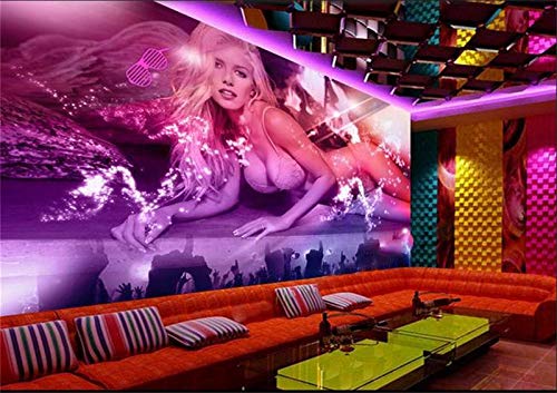 450x310cmHD Murales Papel tapiz Murales para paredes Murales para dormitorios, papel tapiz 3d Foto personalizada Etiqueta de pared no tejida DJ Discoteca KTV Hotel Sofá Fondo Mural de pared Papel