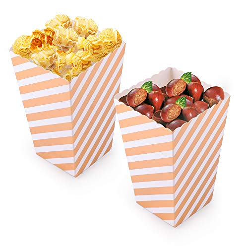 48 Pcs Cajas de Palomitas de maíz, Caja de Pop Corn, Envases de Caramelos de Cartón, Bolsas de Fiesta, Contenedores para el Regalo de Boda de Cumpleaños (12x7x5cm)