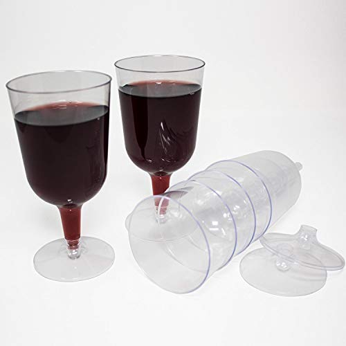 48 Piezas Copas de Vino de Plástico Desechables, Transparente 180ml - Elegante, Resistente y Reutilizable Catering Fiestas Cumpleaños Bodas Navidad Año Nuevo.