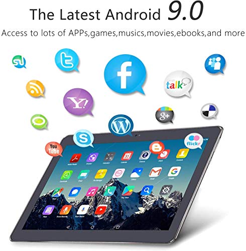 4G LTE Tablet 10 Pulgadas HD - TOSICDO Android 9.0 ,Quad Core,64GM ROM,4GB RAM,Doble Altavoz Estéreo,WiFi/Bluetooth/GPS/OTG - Negro