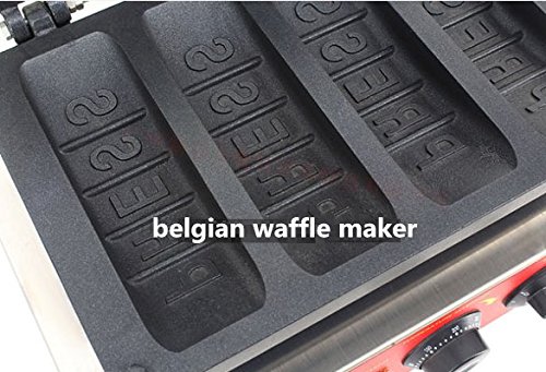 4pcs comercial belga máquina para hacer gofres Waffle máquina de hacer gofres Máquina de cono no-stick CE certificación 220 V – 240 V