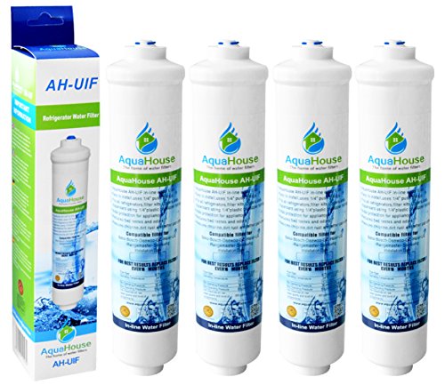 4x AquaHouse AH-UIF Filtro universal de agua para nevera compatible con Samsung LG Daewoo Rangemaster Beko Haier etc Nevera Congelador