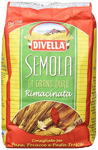 4x Divella Semola Di Grano Duro Rimacinata sémola de trigo duro 1 kg