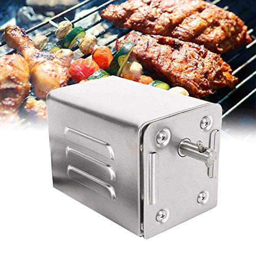 4YANG Acero Inoxidable BBQ Grill Asador eléctrico Motor Motor de asador de Parrilla de 70 kg Cabra Cerdo Pollo Cabra Asador Motor Accesorios de Barbacoa para Exteriores