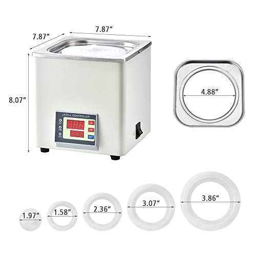 4YANG Baño de agua de laboratorio Baño termostático digital de agua Baño de agua de control de temperatura de precisión con función de temporización RT a 99 ℃