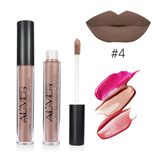 5 Colors Matte Lipstick Set, Super Stay Pintalabios Mate Larga Duracion Labial Permanente Maquillaje de Profesional para Niñas, 5pcs