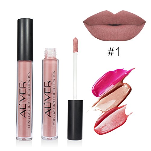 5 Colors Matte Lipstick Set, Super Stay Pintalabios Mate Larga Duracion Labial Permanente Maquillaje de Profesional para Niñas, 5pcs