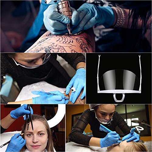 5 Piezas Boca Visera pantalla facial Cubierta de boca anti-salpicaduras Para hostelería, dentistas, peluqueros transparente reutilizable